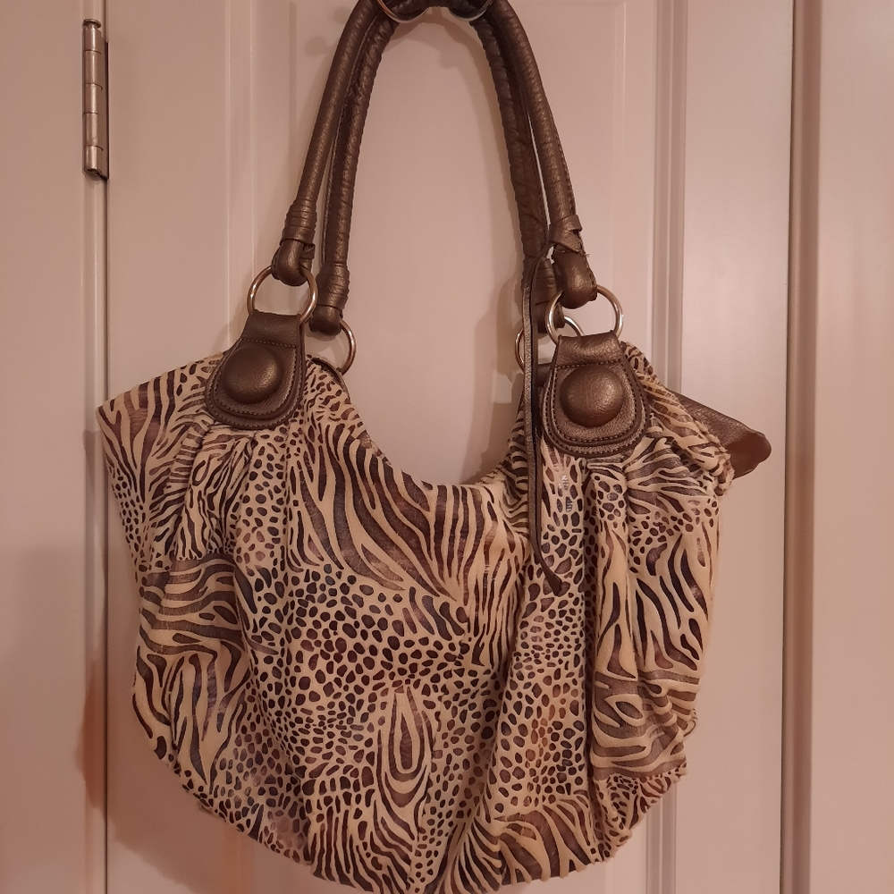 Animal Print Hobo Purse